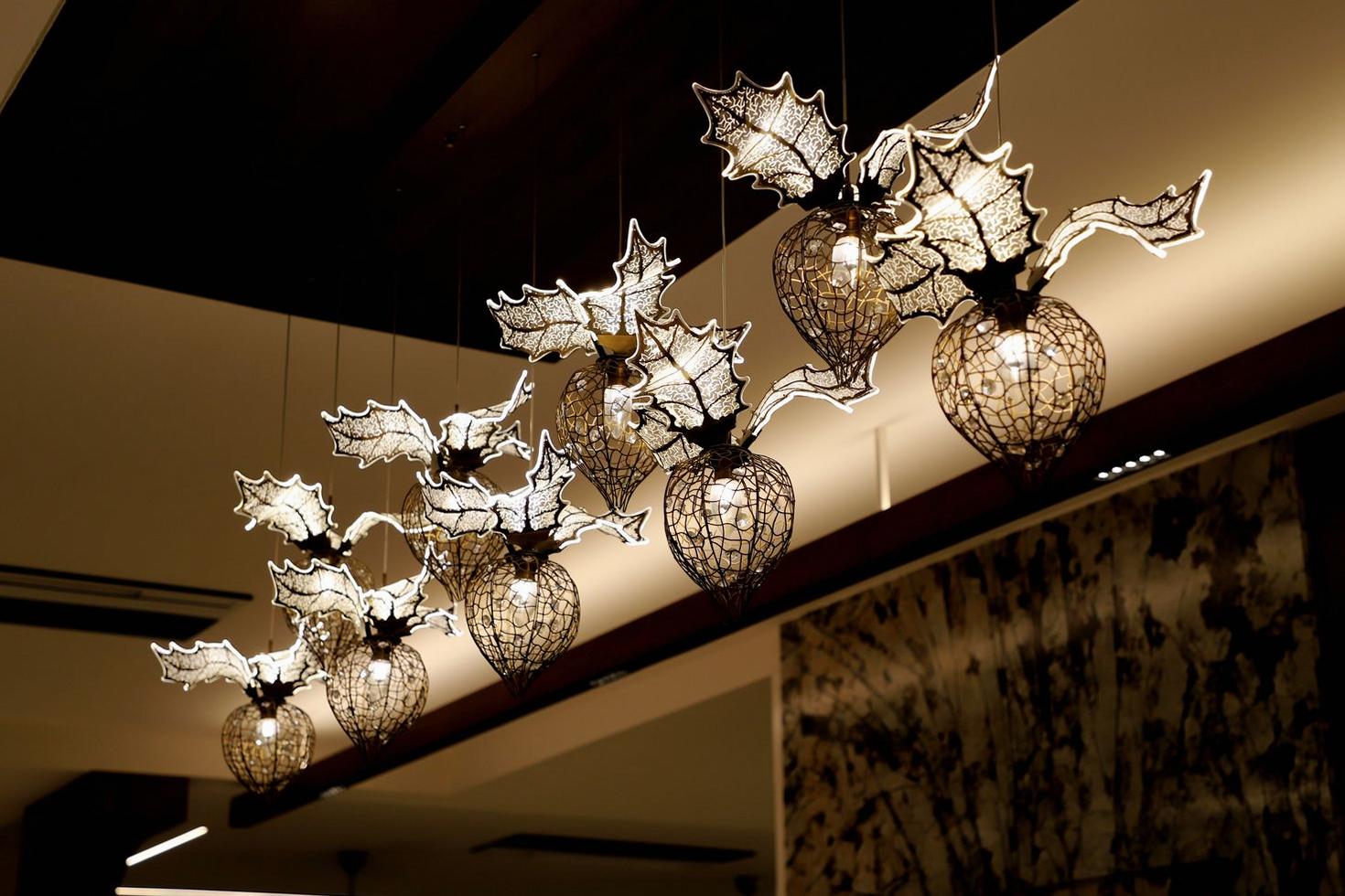 Elegant glass chandelier